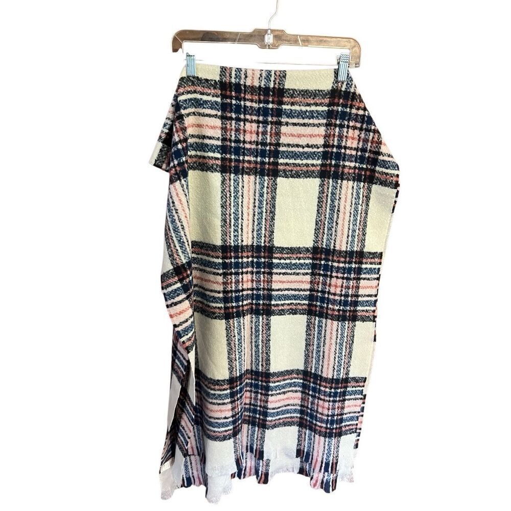 No Brand Multi Plaid Scarf Sz 2476 Nwot